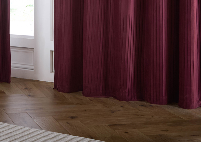 Corinthian Eyelet, Merlot - Ready Made Curtains - Image 6